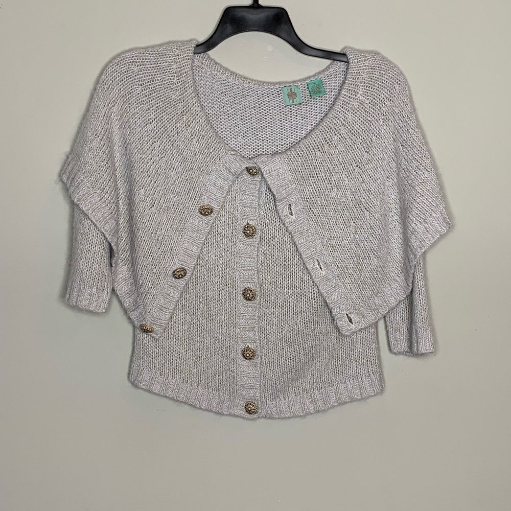 Anthropologie Monogram HWR‎  Shawl Cardigan Size M